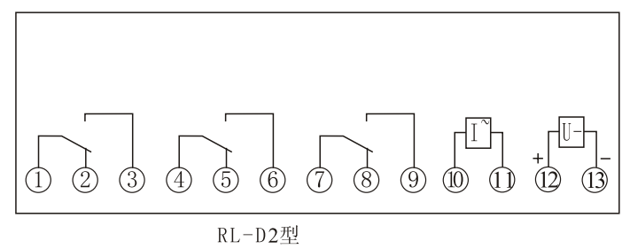 RL-2D內(nèi)部接線(正視圖)